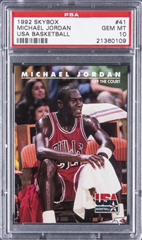 1992-93 SkyBox USA Basketball #41 Michael Jordan - PSA GEM MT 10